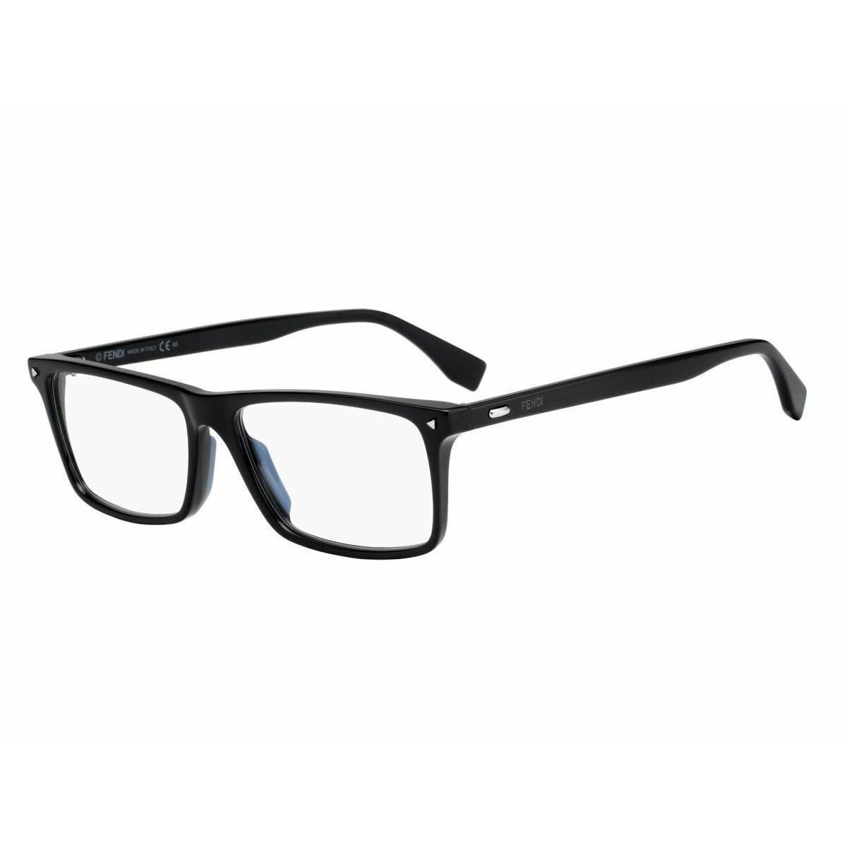 Fendi FF M0005 Eyeglasses 807 55-15-145 Shiny Black Square Eyeglasses