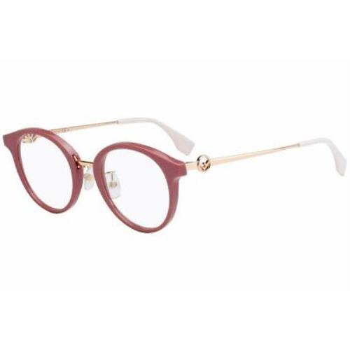 Fendi Ff 0314/F Pink 035J Size: 49-21-145mm Round Womens Eyeglasses