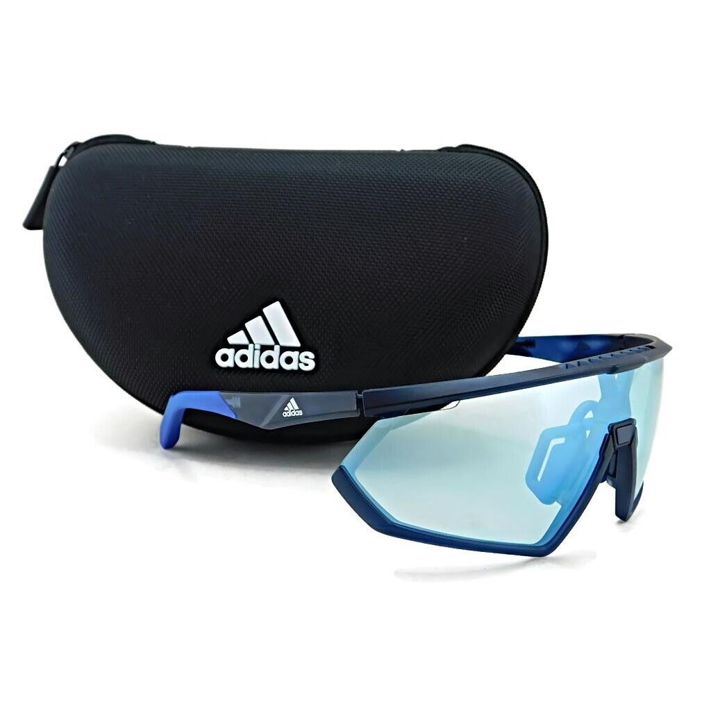 Adidas Sport Sunglasses SP0001 91V - Matte Blue / Photocromic Blue Lens