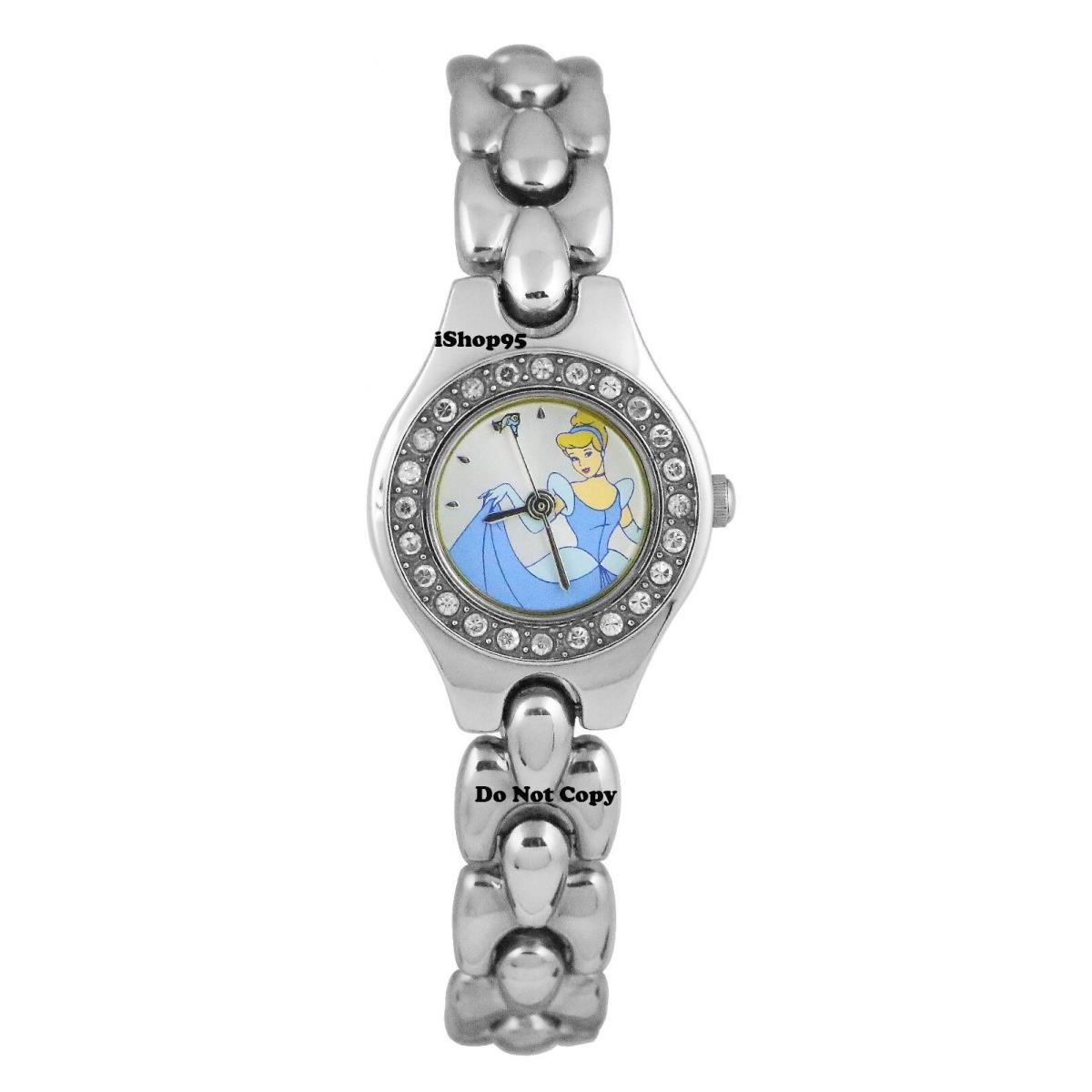 Seiko Ladies Disney Cinderella Rhinestones Silver Watch