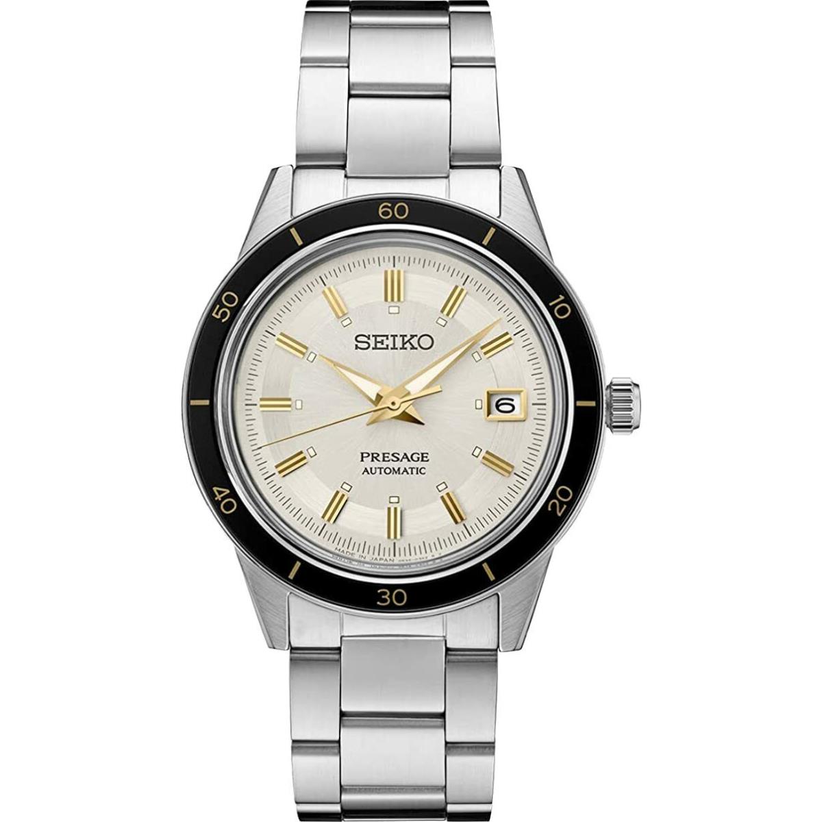 Seiko Presage Stainless Steel Beige Dial Automatic Men`s Watch SRPG03