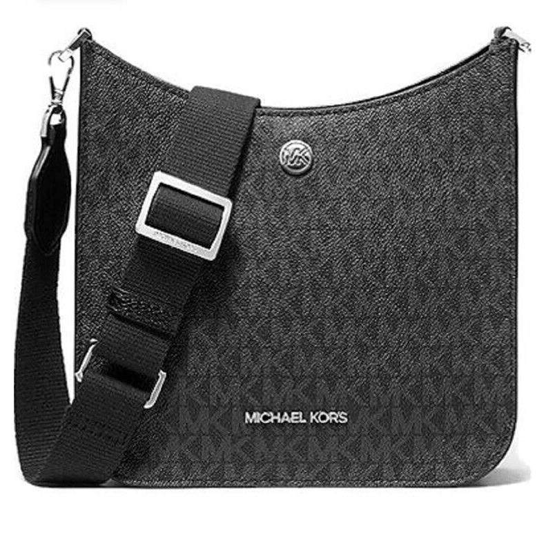 Michael Kors Briley Black Small Logo Messenger Crossbody Bag Purse