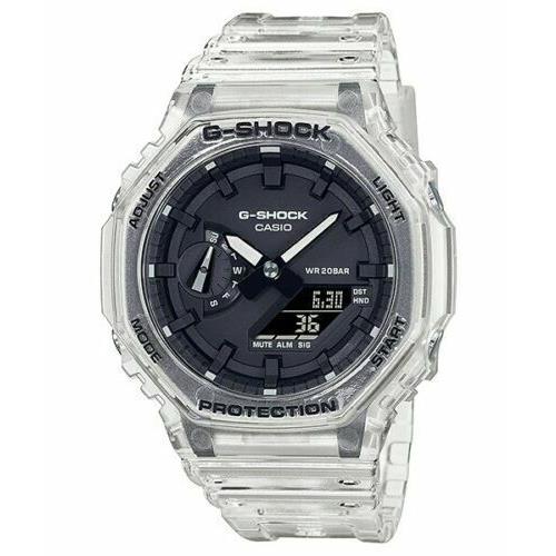 Casio G-shock GA2100SKE-7A Clear Carbon Case with Clear Resin Strap