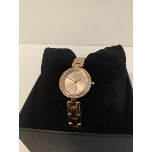 Dkny City Link Quartz Crystal Rose Gold Dial Ladies Watch NY2826