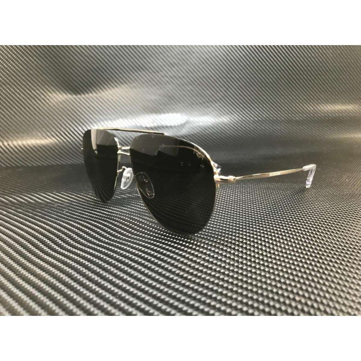 Balenciaga BB0013S 004 Silver Aviator Unisex 59 mm Sunglasses