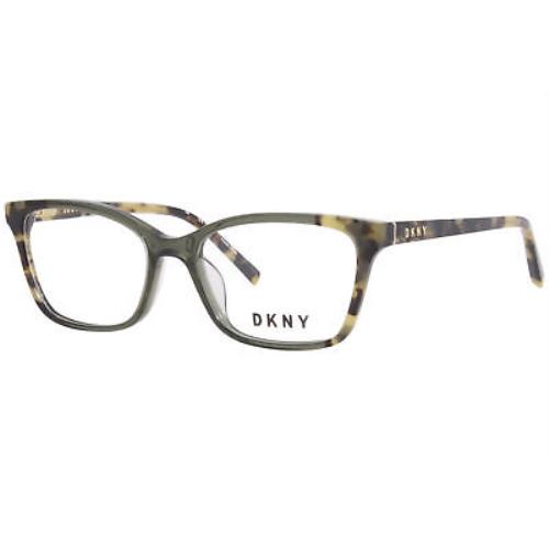 Dkny DK5034 281 Eyeglasses Frame Women`s Tokyo Tortoise/green Full Rim 52mm - Frame: Brown