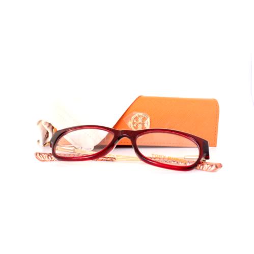 Tory Burch TY2025 878 Eyeglasses Case Size :48-18-135 - Wine , Clear Frame