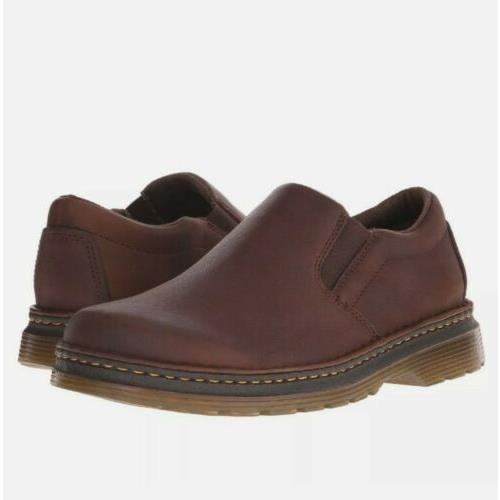 Dr. Martens Boyle Men`s Air Wair Slip On Shoes Dark Brown 20662201 Size 7 US