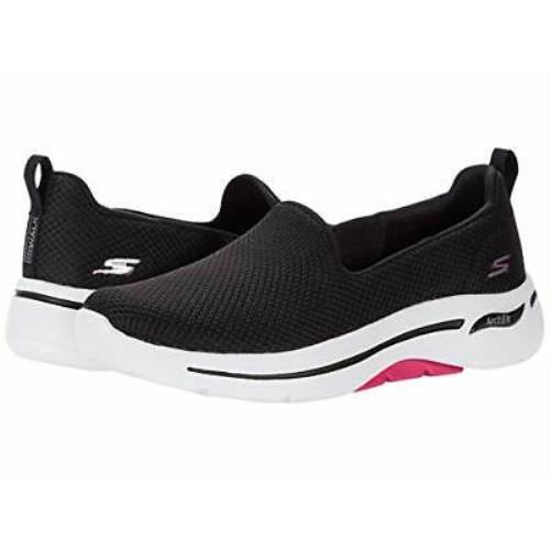 Skechers Go Walk Arch Fit Black/hot Pink Size 10.5