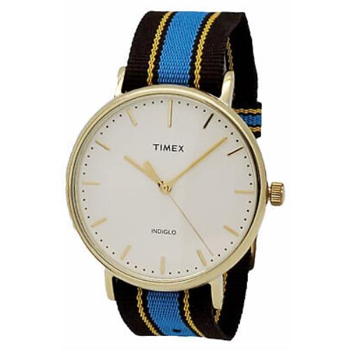 Timex Fairfield Avenue ABT523 Men`s Gold-tone Watch Nylon Strap