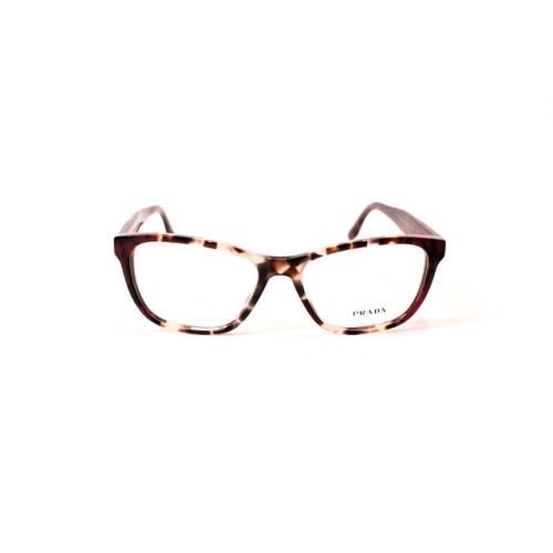 Prada VPR04T U6K Eyeglasses Red Havana Size: 52-16-140 - Frame: Red Havana