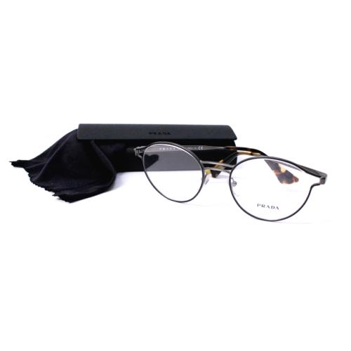 Prada Vpr 62T Vhj Eyeglasses Made IN Italy Case Size:50-19-135 - Gunmetal, Frame: Gunmetal