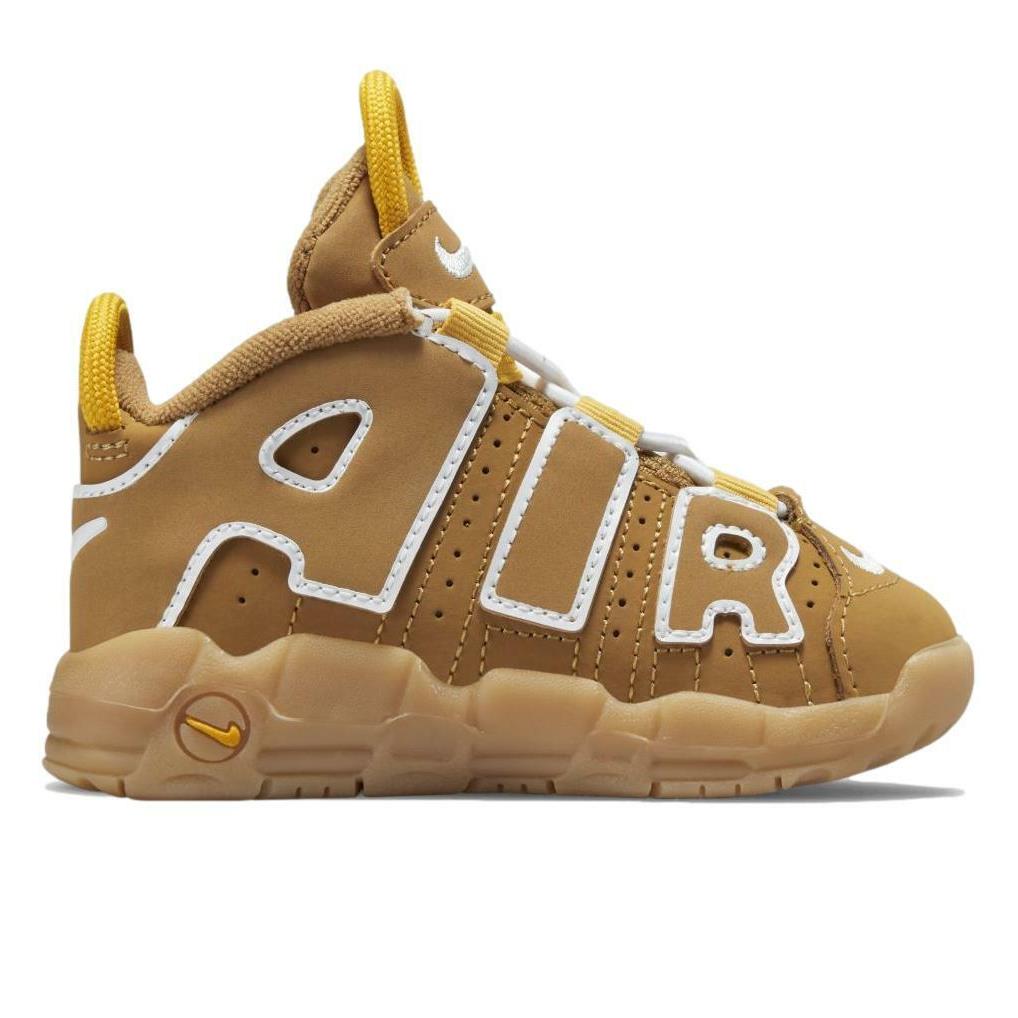 Nike Air More Uptempo TD `wheat` Kids` Shoes DQ4715-700 | 883212524270 - Nike shoes Air More Uptempo - Wheat/White-Pollen | SporTipTop