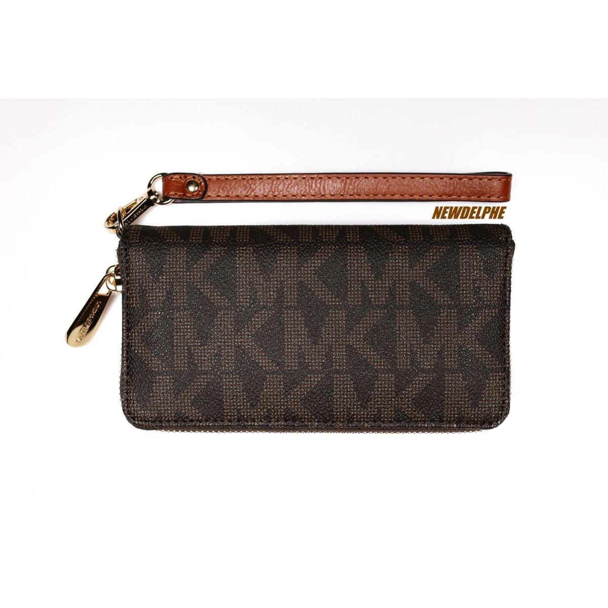 Michael Kors Signature MK Logo Fulton LG Mlt Phone Wallet Gift Bag