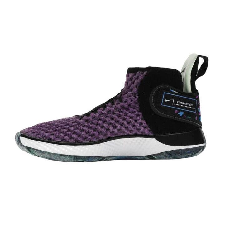 Nike Air Zoom Unvrs Men`s Athletic Basketball Shoes Size 4 Purple/black