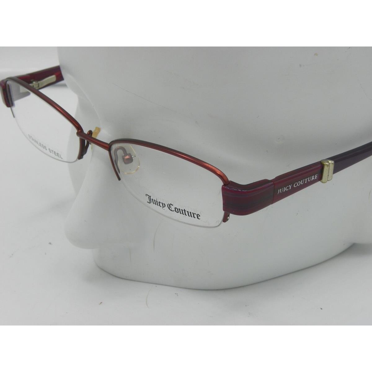 Juicy Couture Treat Burgundy Satin Eyeglasses 51-16-135 e309