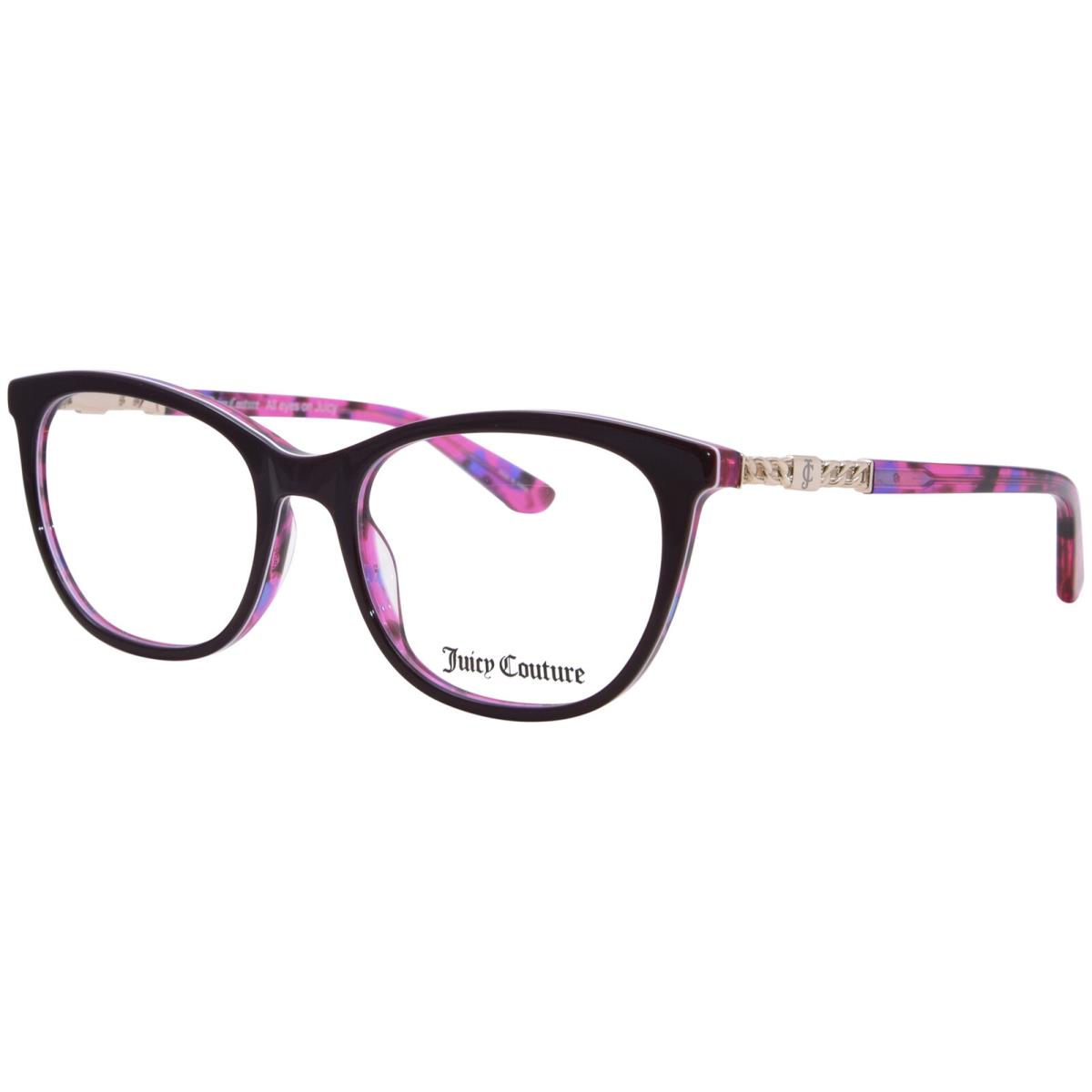 Juicy Couture JU-173 HT8 Eyeglasses Women`s Purple/multi Full Rim Cat Eye 52mm