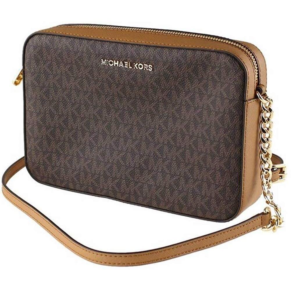 Michael Kors Women`s Jet Set Item Lg Crossbody Brown