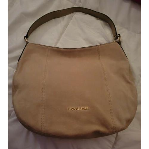 michael kors tan hobo bag