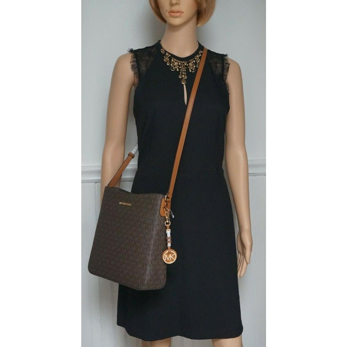 michael kors ciara large logo and leather satchel