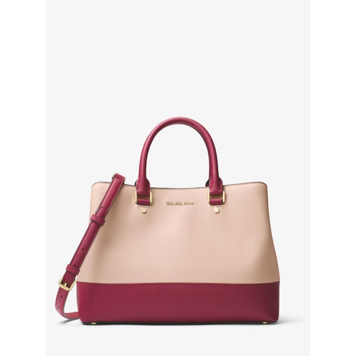 Michael michael kors on sale savannah saffiano leather satchel