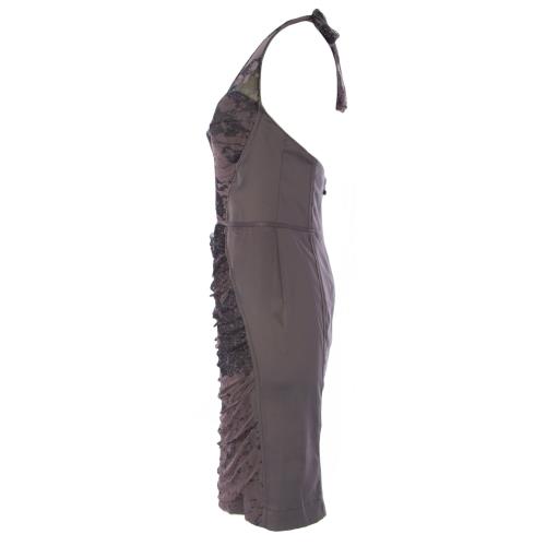 Just Cavalli Women`s Purple Abito Halter Net Coctail Dress