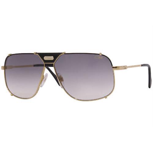Cazal 994 001 Sunglasses Men`s Black-gold/grey Gradient Lenses Pilot Shape 63-mm