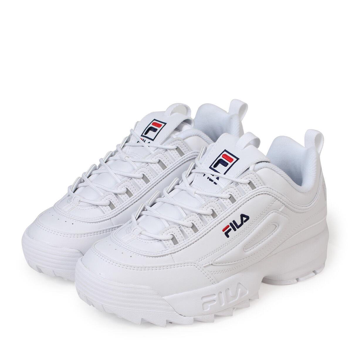 Womens Classic Fila Disruptor 2 Premium White Lace Cross Training Sneaker | 053351364253 - Fila shoes Disruptor - White | SporTipTop