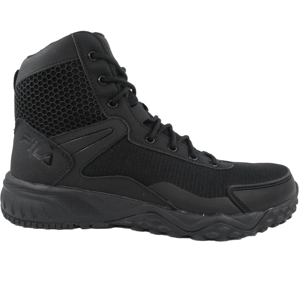 Fila Men`s Chastizer Tactical High Top Casual Fashion Combat Work Shoes Boots Black