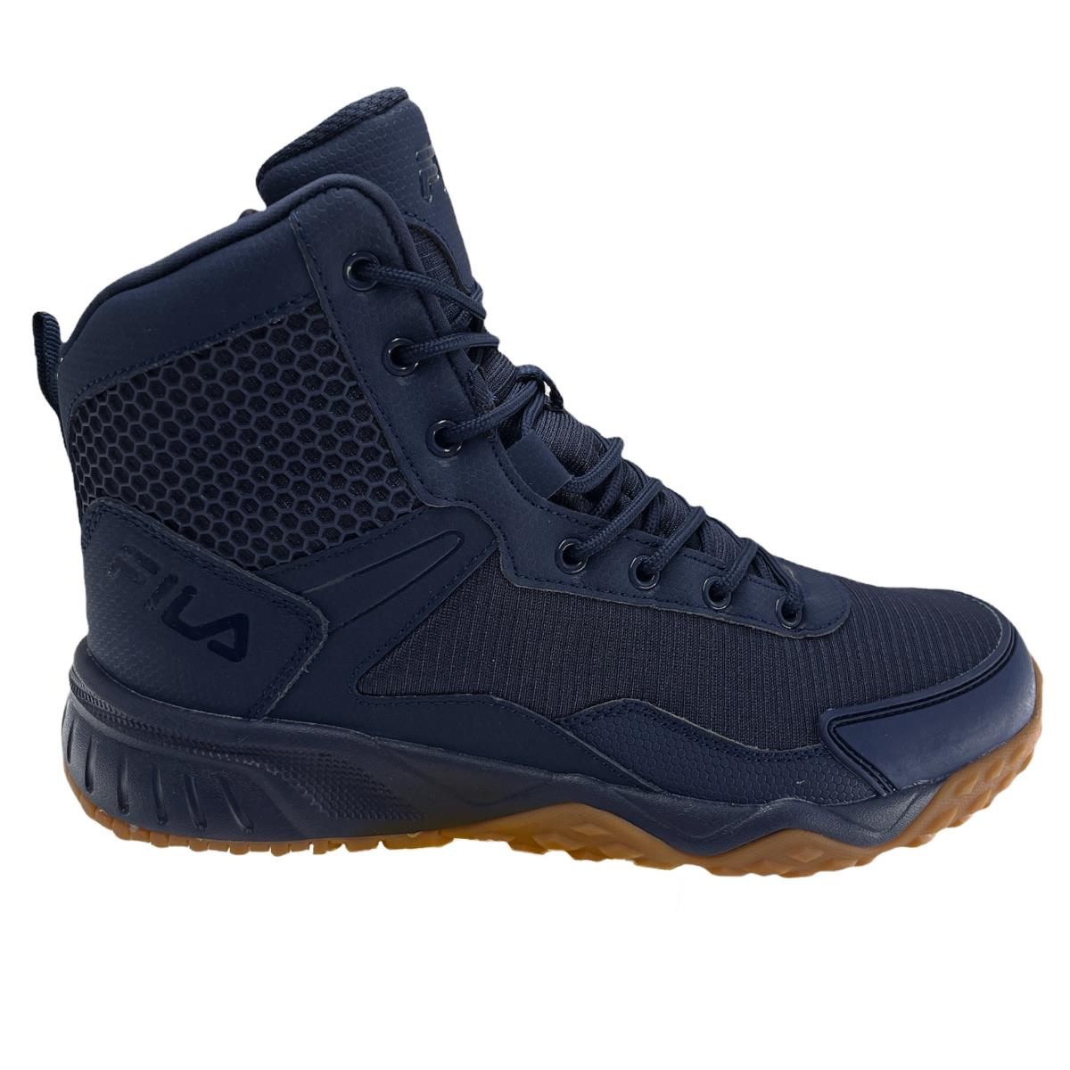 Fila Men`s Chastizer Tactical High Top Casual Fashion Combat Work Shoes Boots Fila Navy/Gum