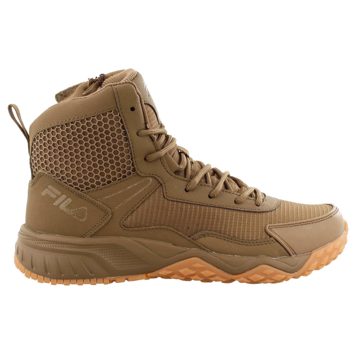 Fila Men`s Chastizer Tactical High Top Casual Fashion Combat Work Shoes Boots Warm Sand/Gum