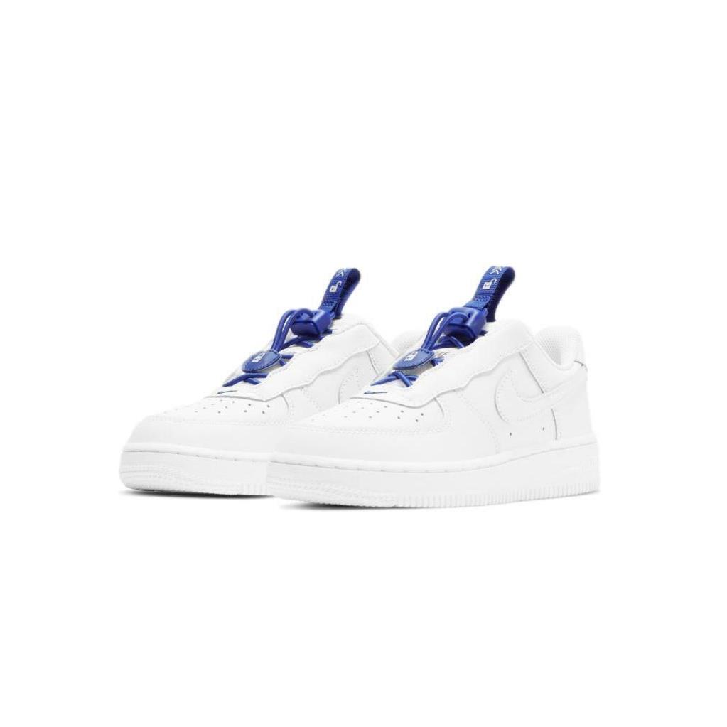 Nike Force 1 Toggle PS `white Hyper Royal` Kids` Shoes CU5287-100