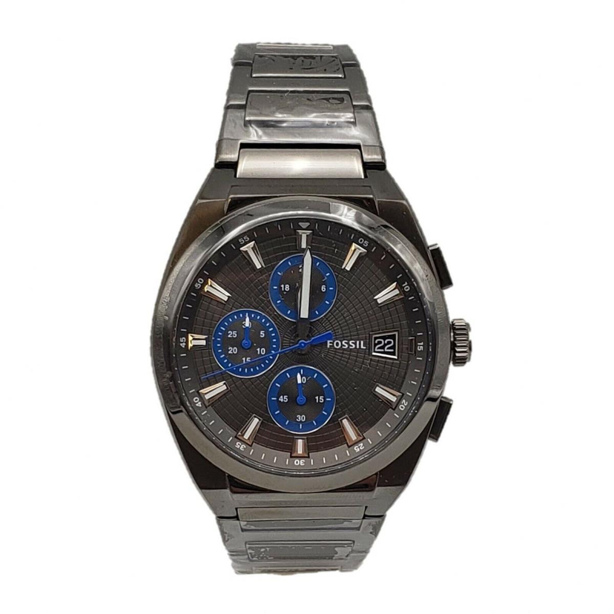 Fossil Gray Dial Chronograph Smoke Stainless Steel Men s Watch FS5830