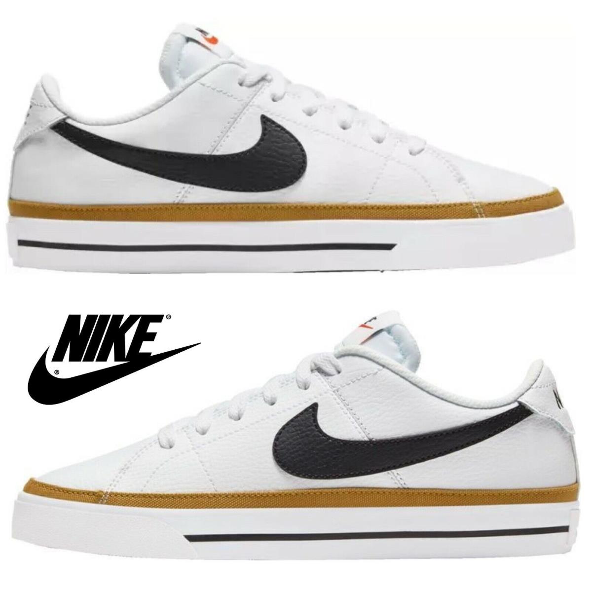 Nike Women`s Court Legacy Sneakers Sport Running Gym Comfort Athletic Shoes - White , WHITE/BLACK/DESERT OCHRE Manufacturer