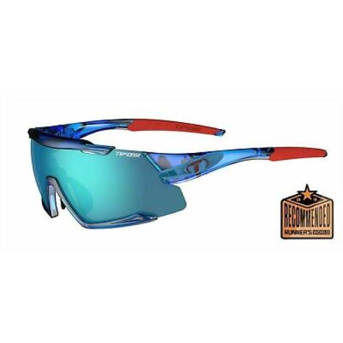 Tifosi Aethon Sunglasses Crystal Blue w/ Clarion Blue/ac Red/clear Lenses