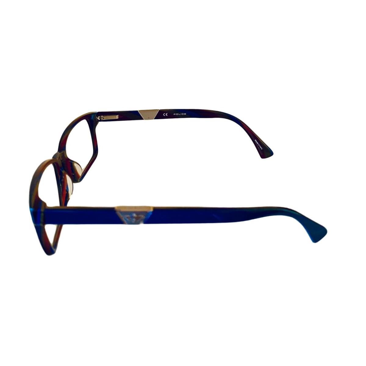 Police eyeglasses  - Blue Brown , Blue Brown Frame, Clear dummy Lens 1