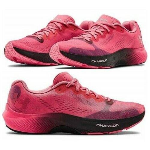 Under Armour Charged Pulse Pink Women`s Running Casual Shoes 3023024-602 Size 6