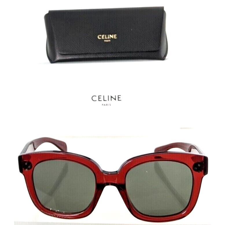 Celine Paris CL4002UN 69N Crystal Red/green Lens Sunglasses 54-22