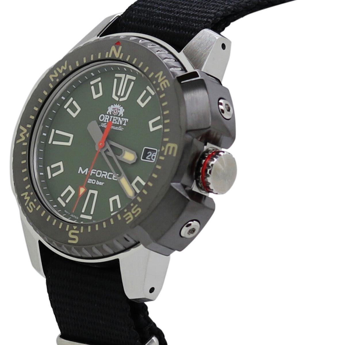 Orient M-force Automatic Green Dial Nylon Men`s Watch RA-AC0N03E10B