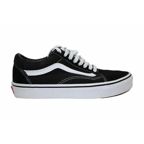 black leather vans old skool size 7