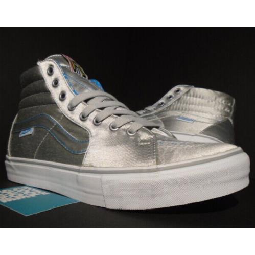 Vans SK8 HI LX Proper Long Beach Satin Silver White Blue Supreme VN-0D6QZ5A 9.5