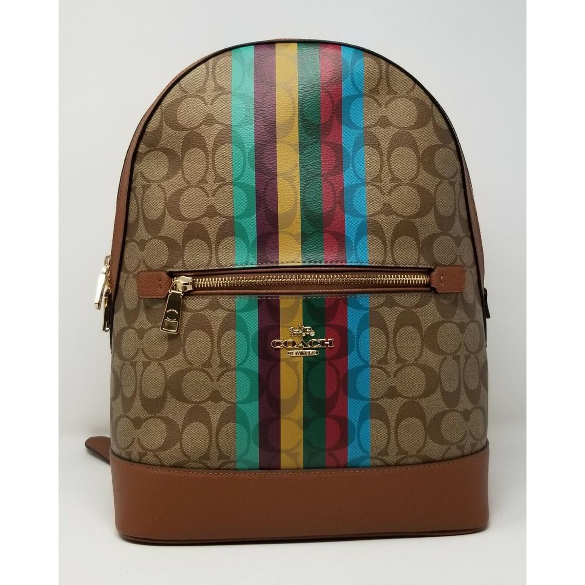 Coach Kenley Signature Canvas with Stripe Backpack C5795