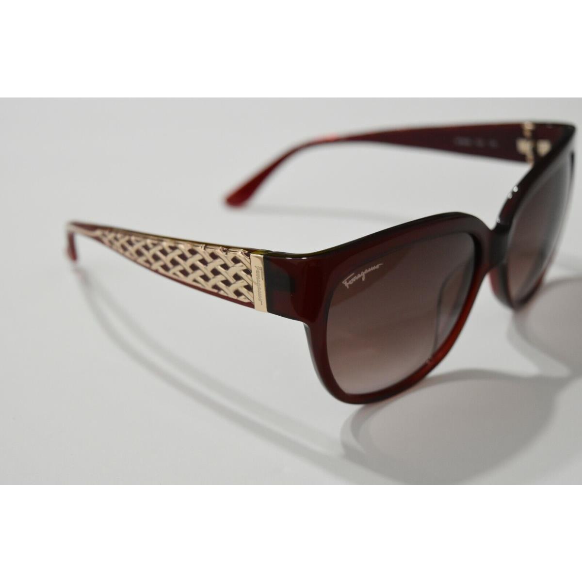 Salvatore Ferragamo Burgundy Gold SF663S 604 Sunglasses