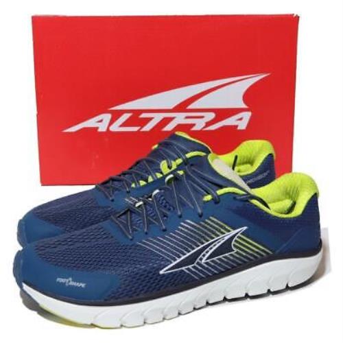 Altra Provision 4 Road Running Shoes - Blue / Lime Green - Men`s 10.5
