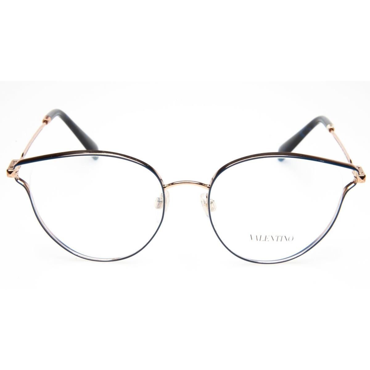 Valentino VA 1009 3031 Blue / Rose Gold Eyeglasses Glasses 53-17-140mm Italy