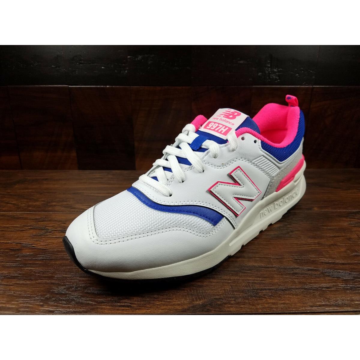 Balance Classic White / Laser Blue / Pink Mens 8-12 | 034358683585 - New Balance shoes - White / Pink / Laser Blue |