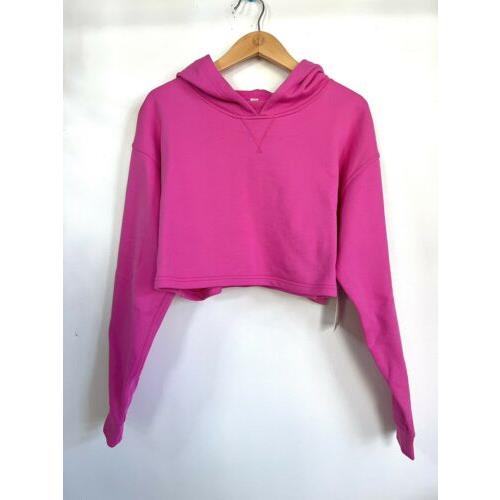 Lululemon All Yours Cropped Hoodie Size 12 Sonic Pink Sncp