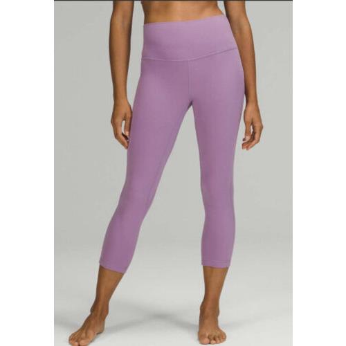 Lululemon Size 12 Align HR Crop 23 Wisteria Purple Wisp Pant Nulu Hirise Yoga