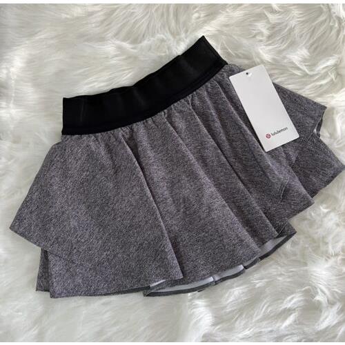 Lululemon Court Rival HR Skirt Size 8 Heather Lux Multi Black Mhbl/blk