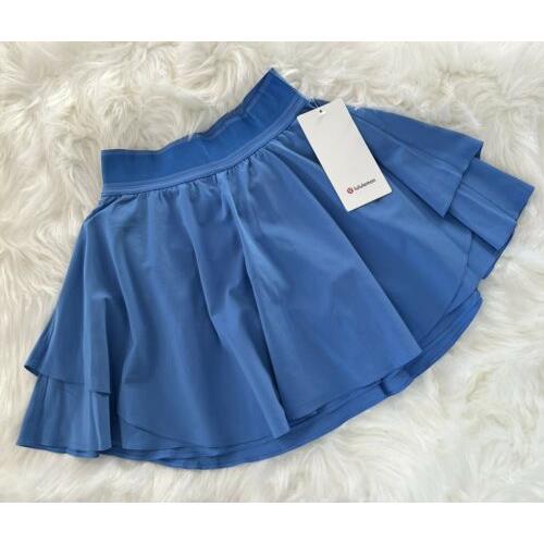 Lululemon Court Rival HR Skirt Tall Size 0 Blue Nile Bnil